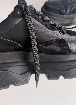 Кросівки gem shoes |40 |25.5 см| з натуральної шкіри чорні