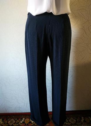 Элегантные широкие брюки в полоску4 фото