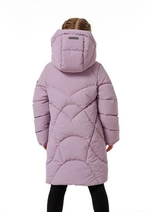 Куртка зимняя на экопухе для маленьких девочек детская пуховик пальто зимний camilla сиреневый зима3 фото