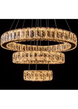 Підвісна люстра кришталеві кільця 7201-f e
