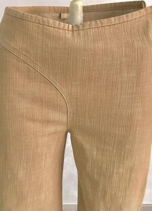 Бежевые широкие брюки джинсы палаццо р 44-46 di mare5 фото