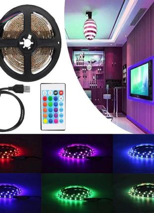 Светодиодная usb led лента rgb 5050 5 м / usb светодиодная rgb led лента2 фото