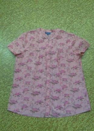 Хлопковая фирменная легчайшая блуза biaggini р.48 (xl) (индия) большой размер!3 фото
