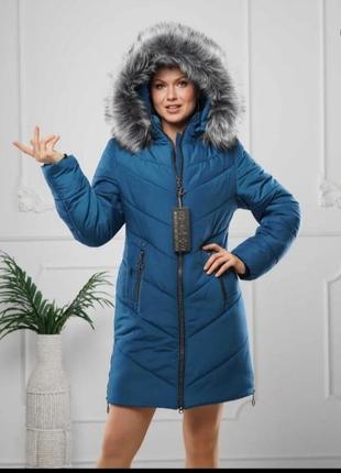 Жіноча зимова куртка із пісцевим опушенням. безкоштовна доставка.4 фото