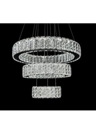Підвісна люстра кришталеві кільця 7201-6l