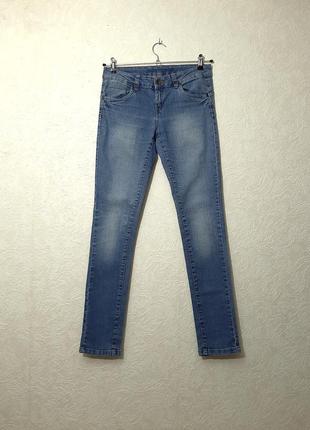 Отличные джинсы сине-голубые на высокий рост слим зауженные на все сезоны мужские l 332 фото
