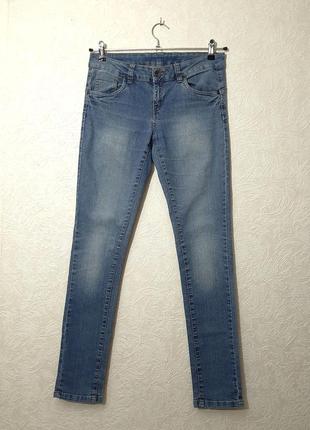 Отличные джинсы сине-голубые на высокий рост слим зауженные на все сезоны мужские l 333 фото