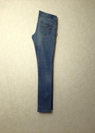 Відмінні джинси синьо-блакитні на високий зріст слим звужені на всі сезони чоловічі l 339 фото