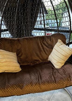 Плюшевий чохол від minkyhome для подушок на садове крісло