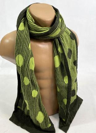 Шарф стильный. зеленый san antonio, wool-polyamid