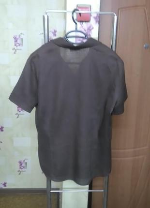 100% лен! нежная льняная блуза рубашка canda р.40 (l)2 фото