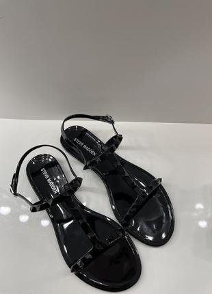 Сандалии черные, босоножки силиконовые steve madden. оригинал. размер 38-39