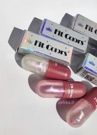 Зволожуючий міні- блиск плампер  для губ fit colors lip gloss 4 мл1 фото