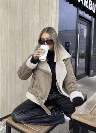 Zara дубленка куртка