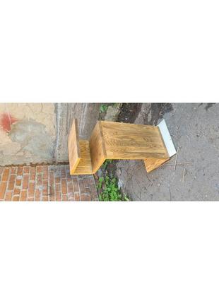 Прикроватный стол из дерева ясень ручной работы4 фото