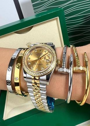 Годинник rolex datejust базель камни3 фото