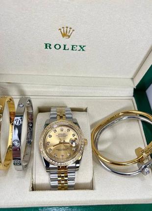 Годинник rolex datejust базель камни4 фото