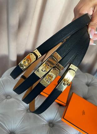 Пояс ремень в стиле hermes черный