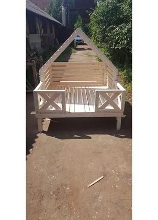 Игровой деревянный детский домик для улицы, размер 1500*1500*1800 мм