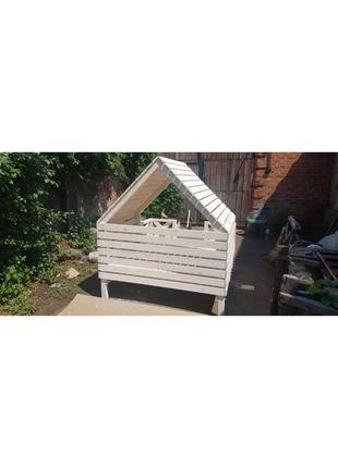 Игровой деревянный детский домик для улицы, размер 1500*1500*1800 мм