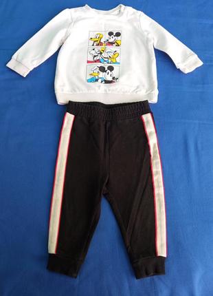 Детская одежда/ спортивный костюм, кофта, штаны на мальчика 6-9 мес, 68/74 размер, коттон