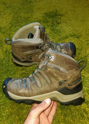 Ботинки keen gypsum треккинговые кожаные трекинговые gore-tex merrell водонепроницаемые кроссовки1 фото