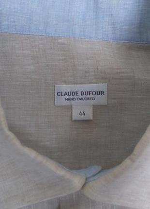 Дизайнерская рубашка ручной работы claude dufour р.44 (xxl)4 фото