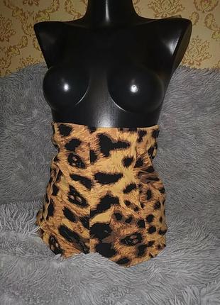 Крутые леопардовые шорты с высокой посадкой iron fist4 фото