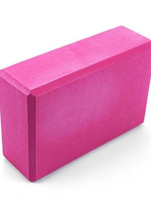 Блок для йоги eva розовый (кирпич для йоги)1 фото