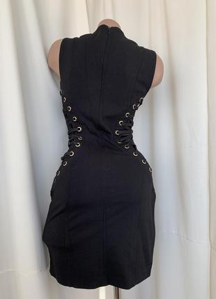 Готичное готическое платье с заклепками и шнуровкой5 фото