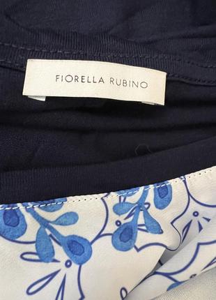Комбинированная блуза, футболка, большой размер,балталл,премиум бренд,fiorella rubino.6 фото