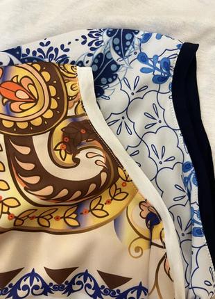 Комбинированная блуза, футболка, большой размер,балталл,премиум бренд,fiorella rubino.9 фото