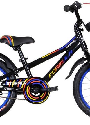 Велосипед 16" formula stormer 2022 (чорний з червоним і жовтим)