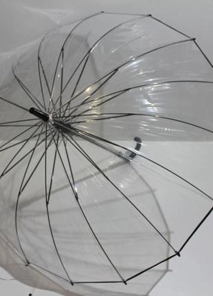 Прозрачная зонта троса, зонт прозрачный5 фото