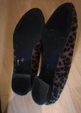 Туфлі-лофери леопард хутро catwalk коричнево-чорні 38,5 р9 фото