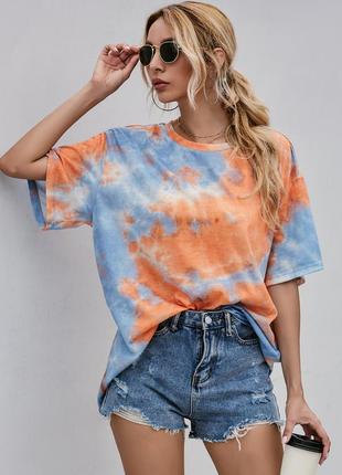 Повсякденна жіноча футболка tie dye shein