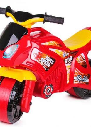 Каталка "мотоцикл технок"беговел для детей ,детский велобег мотоцыкл, желто красный.paw