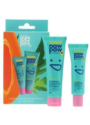 Набор восстанавливающих бальзамов для губ pure paw paw duo1 фото