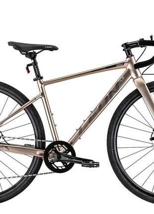 Велосипед 28" leon gr-80 dd рама- 2022 (бежевый с серым)1 фото