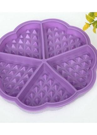 Силіконова форма для випікання "вафлі", домашня вафельниця4 фото