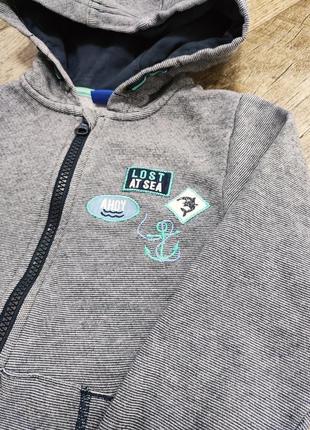 Толстовка, кофта на блискавці з капюшоном, худі, lupilu, р. 104-110, 4-5 роки3 фото