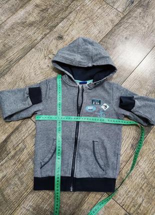 Толстовка, кофта на блискавці з капюшоном, худі, lupilu, р. 104-110, 4-5 роки5 фото