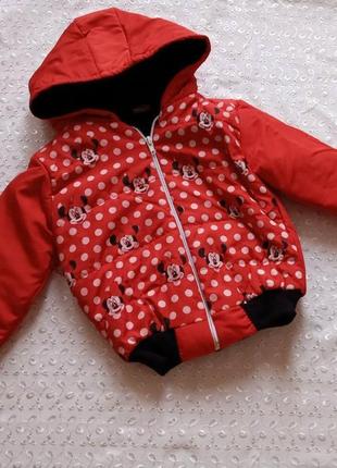 Курточка на дівчинку червона 2-4 г міні