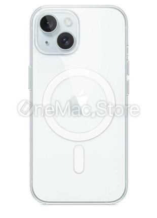 Прозорий чохол apple clear case з magsafe для iphone 15 plus1 фото