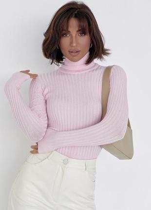 Женская водолазка в рубчик 5 цветов