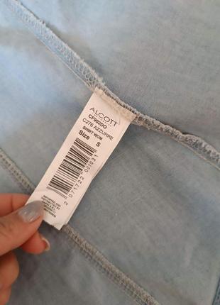 Крутевая джинсовая рубашка alcott. размер s. украшена вышивкой.5 фото