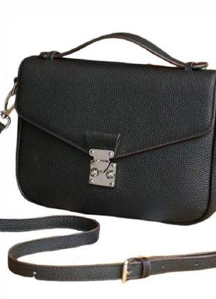 Женская кожаная сумка olivia leather, черная