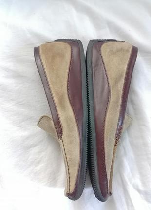 Женские бежевые мокасины, туфли, топсайдеры, слипоны из натуральной замши3 фото