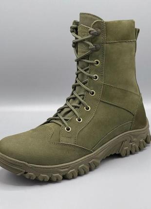 Армийские берцы демисезонные хаки зу, челоловые тактические ботинки осенние, весенние,зеленые,нубук, слива3 фото