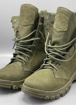 Армийские берцы демисезонные хаки зу, челоловые тактические ботинки осенние, весенние,зеленые,нубук, слива4 фото